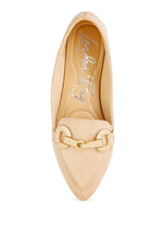 Fembot Horsebit Loafers in Beige