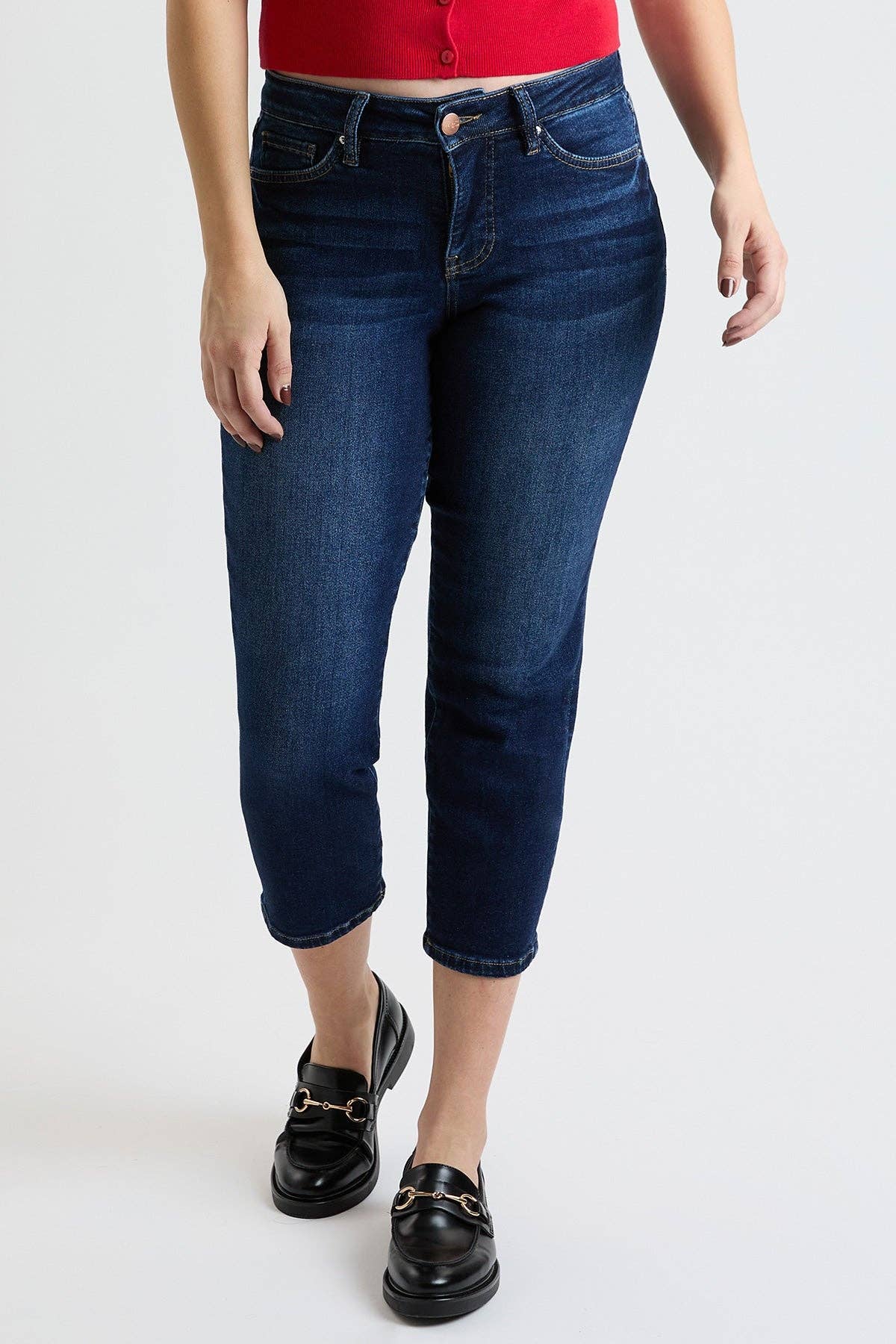 YMI Dark Cropped Slim Straight Leg Jeans (REG)