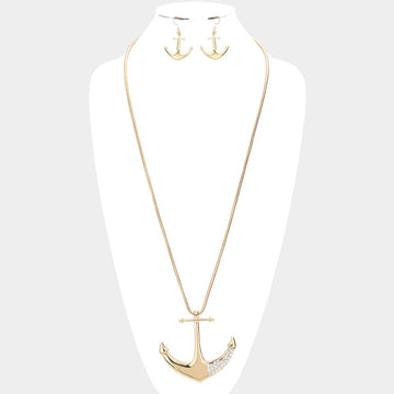 Long Anchor Necklace
