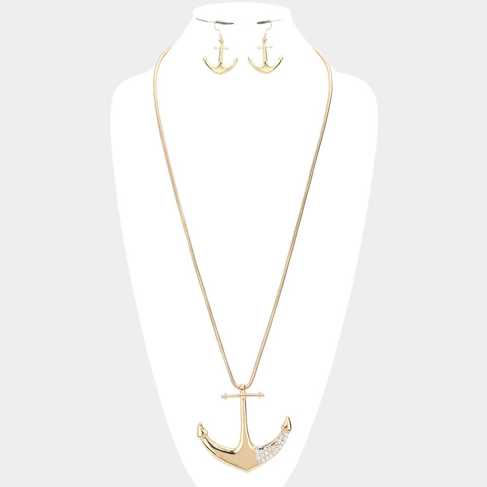 Long Anchor Necklace