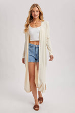 Ribbed Knit Maxi Cardigan in Vanilla (REG)