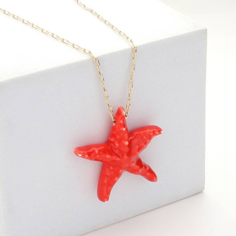 Colorful Starfish Necklace