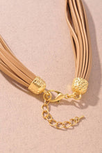 Multi Cord Metal Statement Necklace
