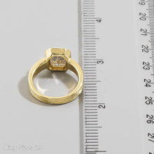 Triple Ridge CZ Ring