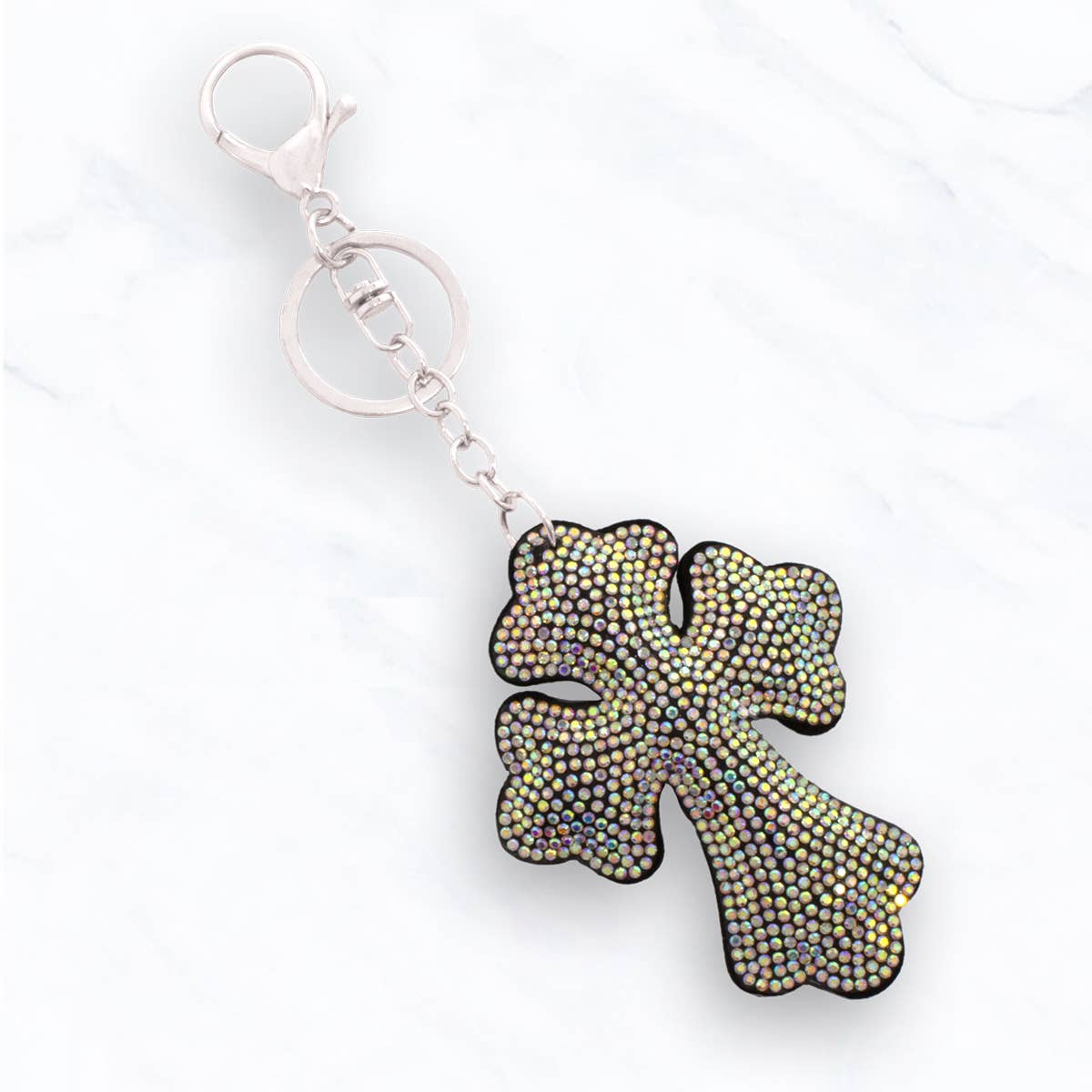 Crystal Cross Keychain