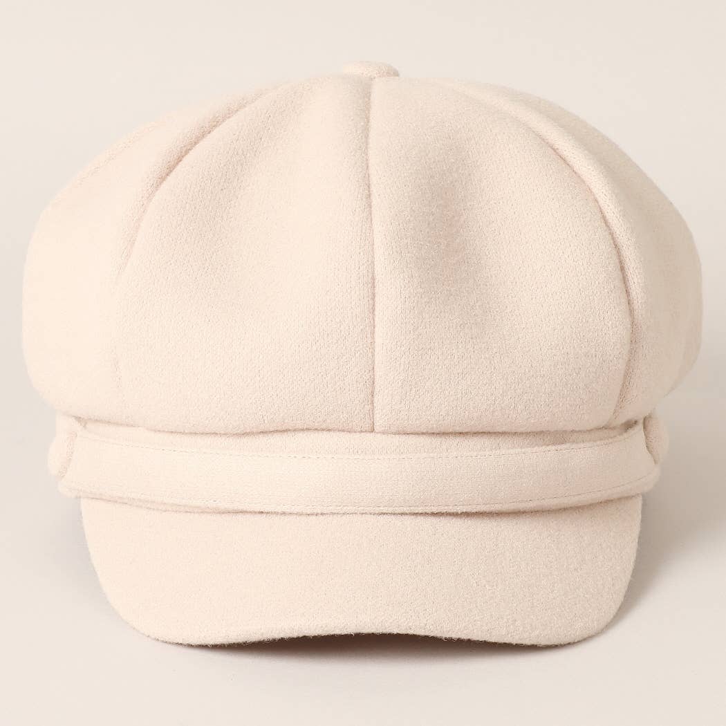 Solid Casual Newsboy Hat