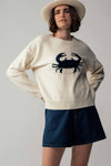 Crab Graphic Sweater in Ivory (REG)