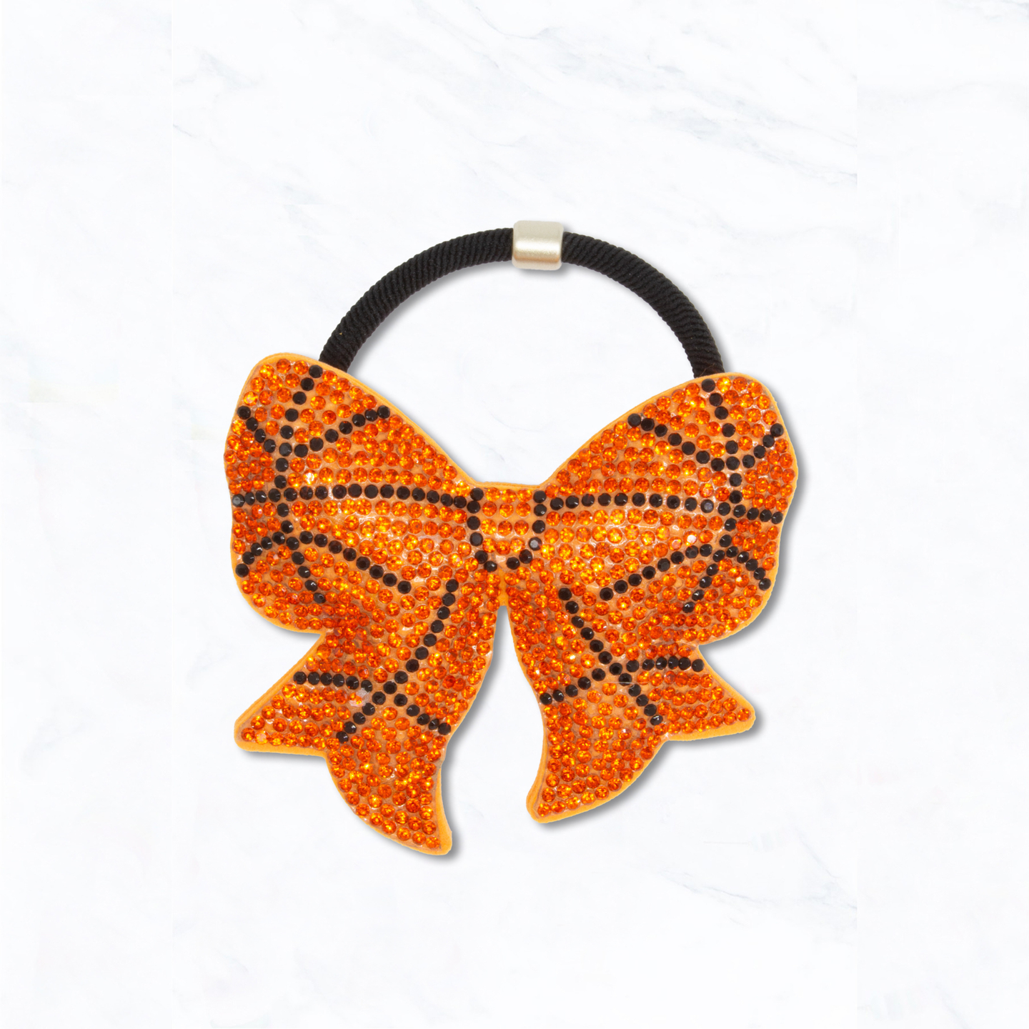 Sparkling Basketball Bow Hair Tie