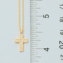 Gold Dipped CZ Cross Necklace