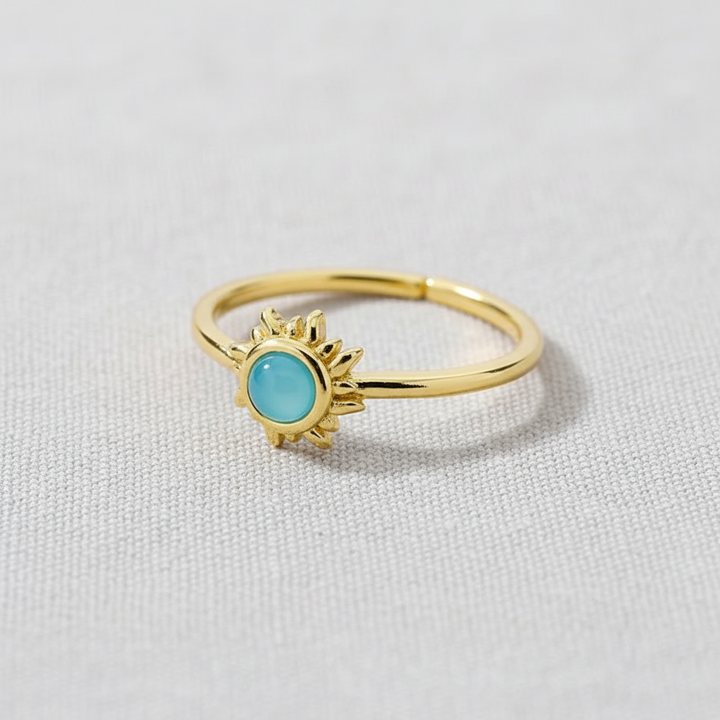 Turquoise Sun Adjustable Ring