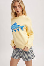 River Fish Sweater in Yellow (REG)
