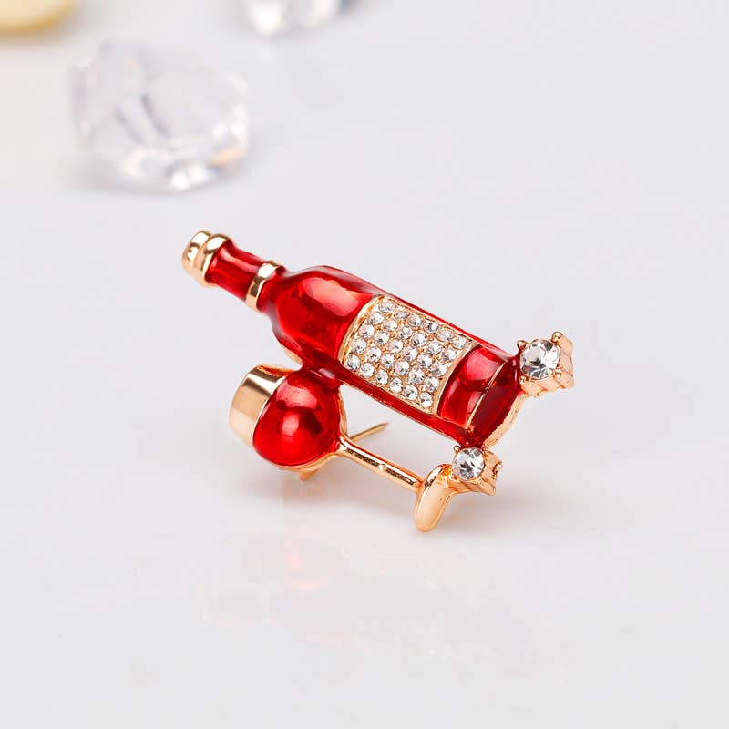 Wine Bottle Brooch