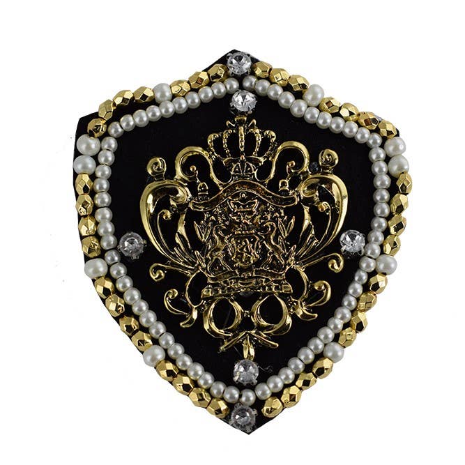 Vintage Pearl Crest Brooch