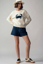 Crab Graphic Sweater in Ivory (REG)