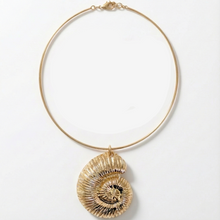 Gold Seashell Collar Necklace