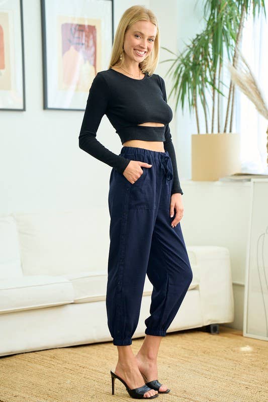 Side Button Leisure Pants (REG)