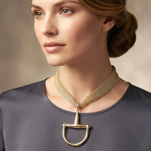 Bold Equestrian Mesh Chain Necklace