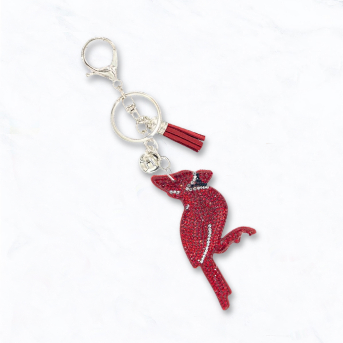 Cardinal Sparkle Keychain