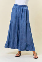 Wide Leg Elastic Tencel Pants in Dk Denim (REG)