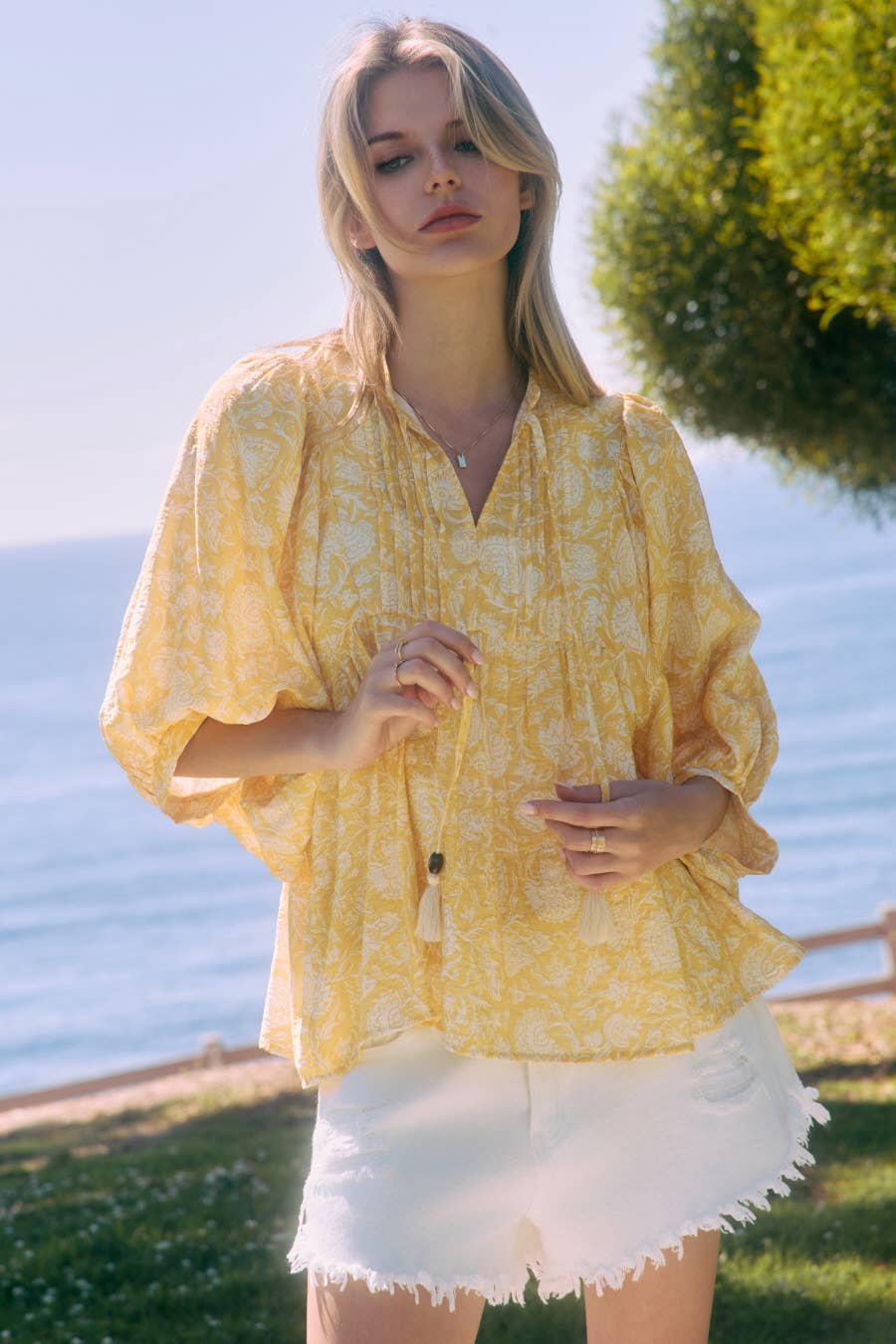 Buttercup Tassel Peasant Top (REG)