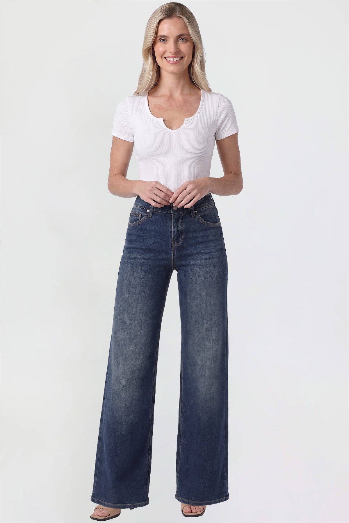 YMI Petite Kayla Wide Leg Jeans PP822160 (REG)