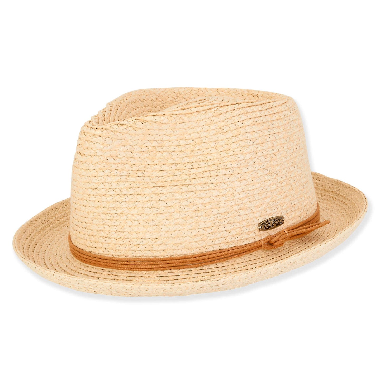 Men's Natural Paper Straw Fedora Hat
