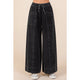 Mineral Wide Leg Twill Pants in Black (REG)