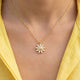Gold Dipped Dainty Daisy Necklace