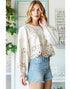 Eyelet Crop Blouse Top (REG)