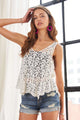 Leaf Crochet Tank Top in Ivory (REG)