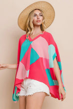 Vibrant Geo Printed Poncho (REG)