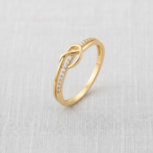CZ Layered Knot Ring