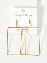 Delicate Rectangle Drop Earrings