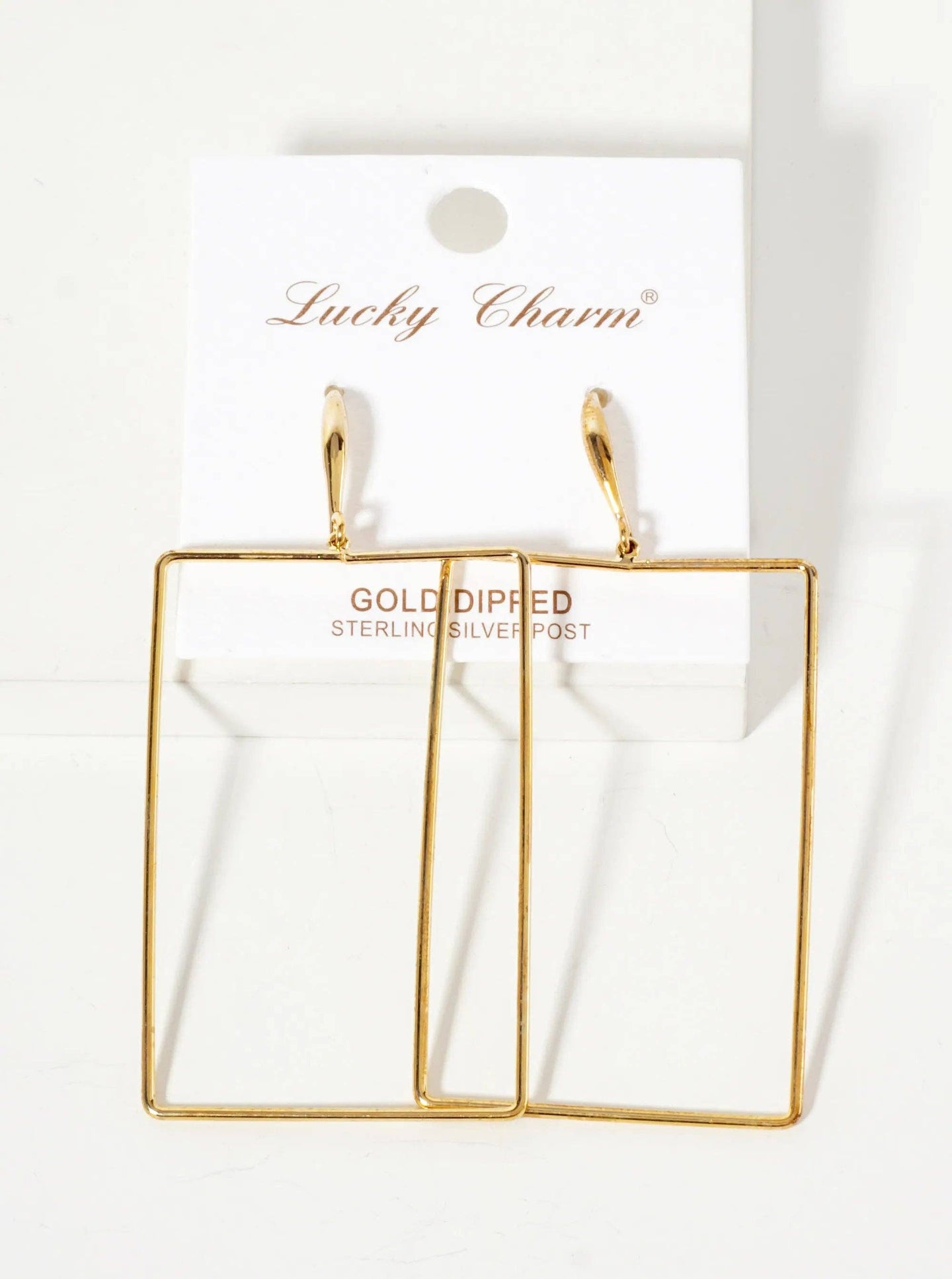 Delicate Rectangle Drop Earrings
