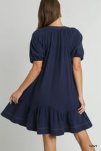 Stay Casual Button Down Dress in Navy (REG)