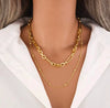 Double Layer Charm Bar Necklace