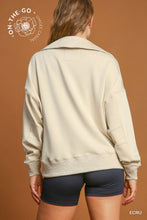 Luxeknit Collared Pullover Top in Ecru (PLUS)
