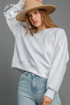 Luxe Pullover Sweatshirt in Off White (REG)