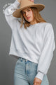 Luxe Pullover Sweatshirt in Off White (REG)