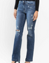 The Mid Rise Hand Sand & Destroy Bootcut Judy Blues (82541)