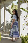 Leanna Striped Maxi Dress in Navy (REG/PLUS)