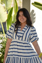 Leanna Striped Maxi Dress in Navy (REG/PLUS)