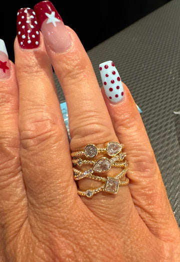 Multi Gem CZ Ring