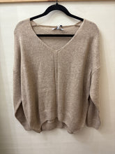 Cozy V Neck Sweater in Taupe (REG)