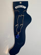 Deep Blue Flower Anklet