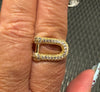 Horseshoe CZ Ring