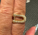 Horseshoe CZ Ring