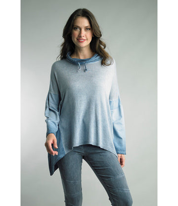 Combo Cowl Tunic in Denim (REG)