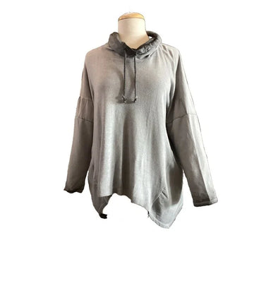 Combo Cowl Tunic in Grey (REG)