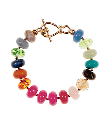 Shaped Bead Toggle Bracelet